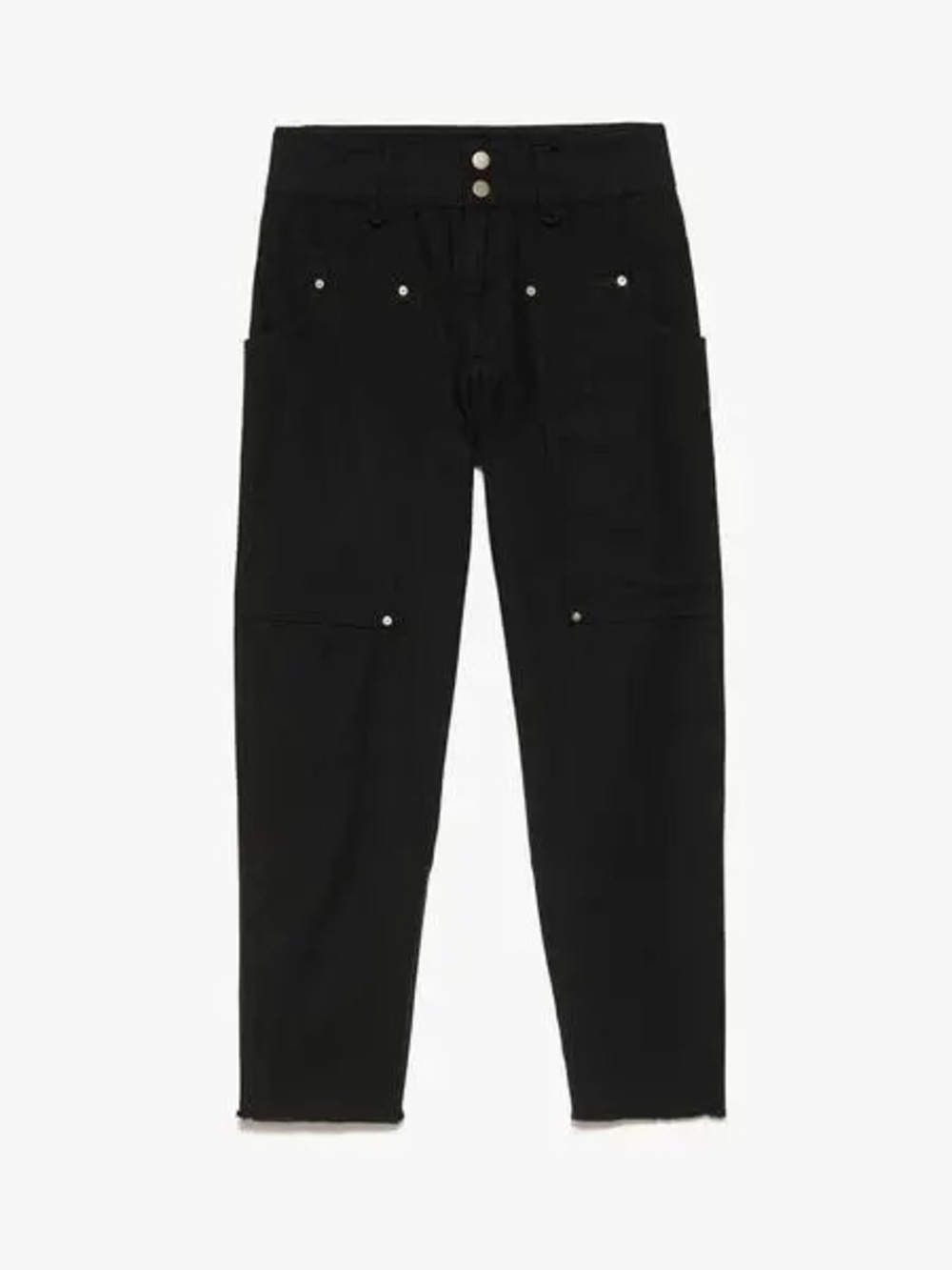 FRAME Twisted Utility Pants in Black 25